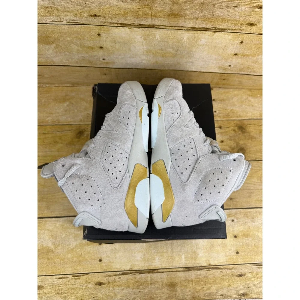 Jordan‎ 6 Retro PS Pure Platinum Glacier Blue Gold HF0413-074 Kids Size 2Y